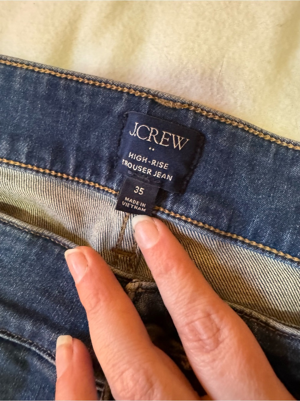 J.Crew Size 35 Dark Wash High Rise Straight Leg Stretch Jeans - Picture 3 of 11